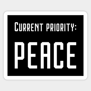 Current priority: PEACE Magnet